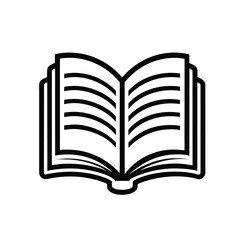 open scchool book vector illustration