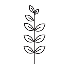 sprout,plant,growth flat line icon illustration of a small agricultural plant or sprout growing for farming or nature
