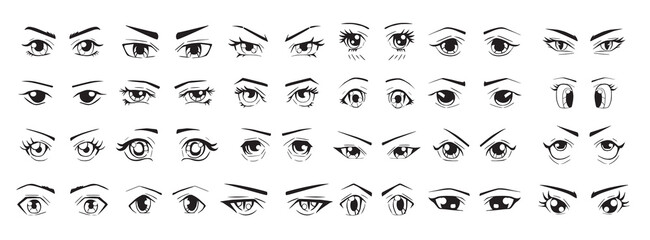 Eyes Expression Set vector