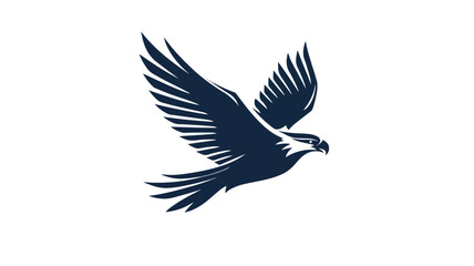 Fototapeta premium Simple Minimalist Eagle Logo on White Background for Professional Branding