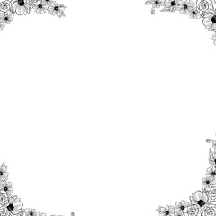 Fototapeta premium frame with flowers