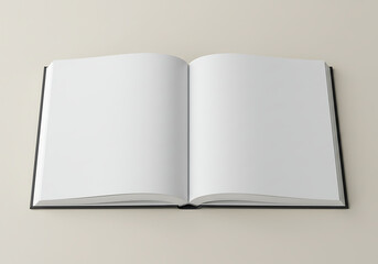 open book with blank pages