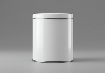 White jar mockup isolated on transparent background.