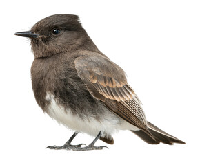 Bird in focus eastern phoebe natural habitat wildlife forest view isolated on transparent background