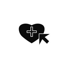 click love healthcare simple design vector illustration