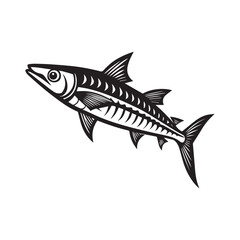 Obraz premium fish on white background