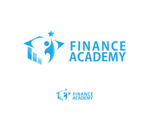 book finance logo creative design concept growth business market education