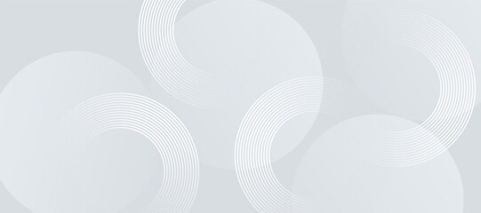 white abstract background. White abstract background with geometric shapes. Modern circle lines pattern. Minimal geometric design.