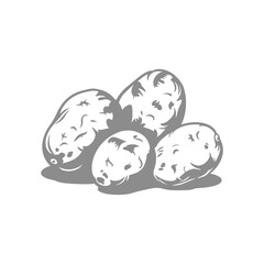 Illustration of Silhouette Potatoes A Collection