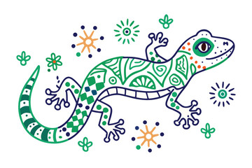 Fototapeta premium lizard on a branch