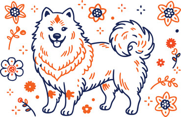 vector illustration of a dog