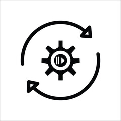 Automation Solid Icons. Simple Solid Vector Illustration