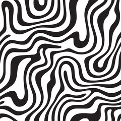 Abstract black and white wavy lines pattern background vector design illustration graphic art print 94