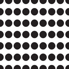 Seamless polka dot pattern black and white background vector design for fabric textile wallpaper print art
