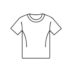 Outline of a t-shirt in thin line design with contour icon  