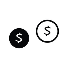 coin icon symple vector style illustration design