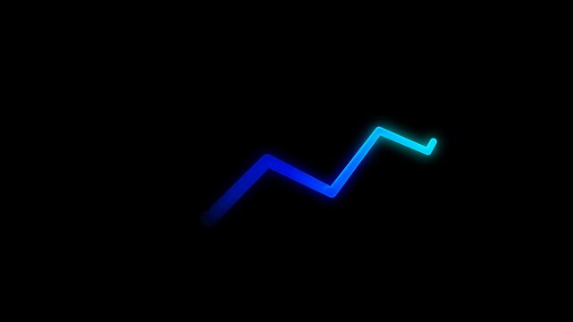 Growth up business arrow animation transparent background