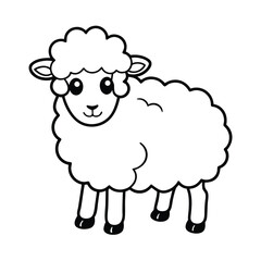 adorable cartoon sheep illustration fluffy cute leap 