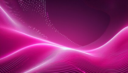 ai pink tech abstract background with wavy lines digital particles and cyber tech vibes ideal for web banners and hi tech concepts
