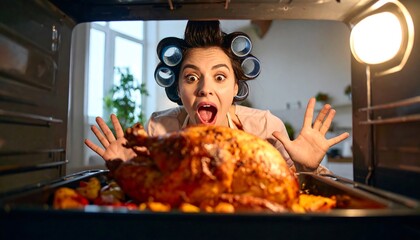 Roasted Turkey Cooking Surprise! Thanksgiving Dinner Prep