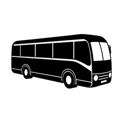 vector bus isolated on white