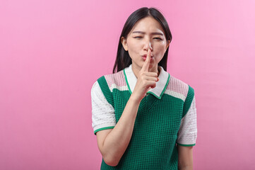 Asian woman making a 