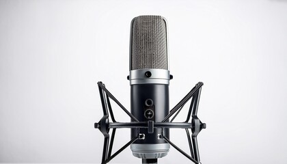 download professional studio microphone for podcasting and broadcasting use on white background
