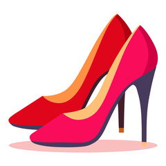 Elegant High Heels in Red and Pink A Stylish Fashion Statement for the Modern Woman Perfect for Special Occasions and Adding a Touch of Sophistication