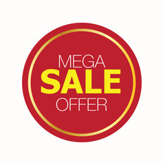 mega sale offer. offer badge icon