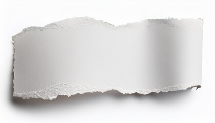 white torn paper isolated on white background