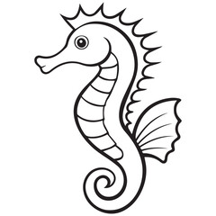 Fototapeta premium Seashore silhouette vector illustration logo sticker design 