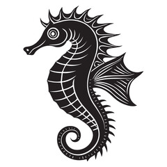 Seashore silhouette vector illustration logo sticker design 