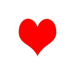 red heart on transparent background