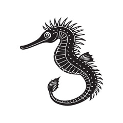 Obraz premium Seashore silhouette vector illustration logo sticker design 