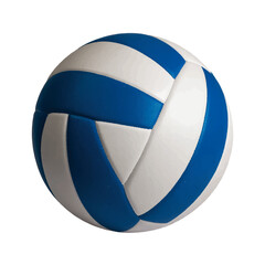 Blue and white volleyball for sports games isolated on a white background