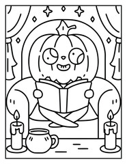 Halloween and Pumpkin Coloring Pages – Fun, Spooky, and Easy Designs for Kids and Adults | Ghosts, Witches, Black Cats, Haunted Houses & Trick or Treat Fun