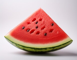 fresh watermelon slice juicy summer fruit healthy eating food photography on white background
