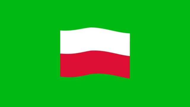 nation flag on green screen