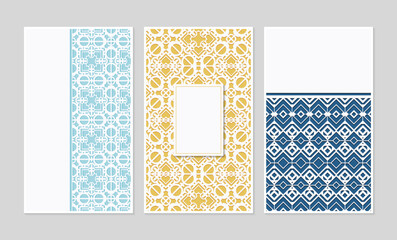 Ornamental Geometric Pattern Invitation Decorative Design for Card or Cover