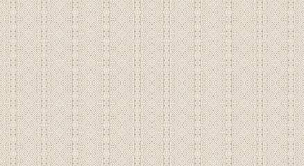 Geometric Maze Style Seamless Decorative Art Pattern