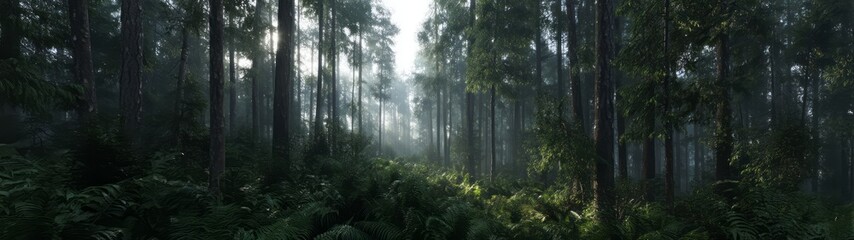 Majestic forest scene enchanted woods hdr panoramic 360 degree view serene environment
