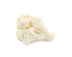 One fresh cauliflower floret isolated on white
