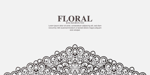 Vector decorative floral frame background