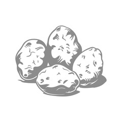 Illustration of Silhouette Potatoes A Collection