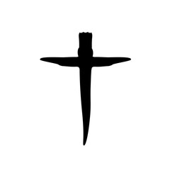 Christian god jesus cross hand drawn vector illustration.