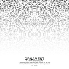 Elaborate Ornamental Floral Swirl Pattern Design