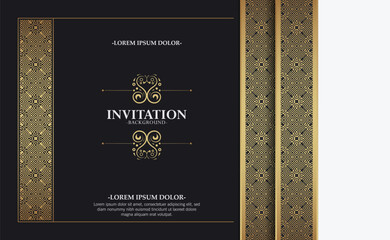 Elegant Decorative Border Invitation Design for Celebration, Wedding, or Formal Event