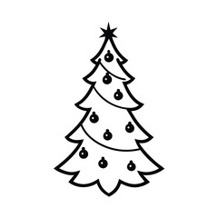 christmas tree isolated on white