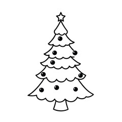 christmas tree vector illustration