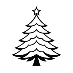 christmas tree vector illustration